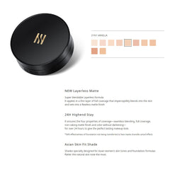 [ HERA ] Black Cushion Foundation 15g with Refill, Matte Cover #21N1 Vanilla