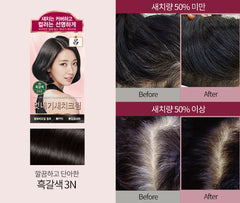 [ RYO ] Uahche Bright Color Hair Dye Cream, 3N Black Brown, 120g