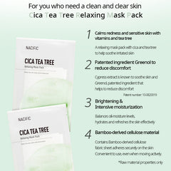 [ NACIFIC ] Cica Tea Tree Relaxing Mask Pack 10 EA